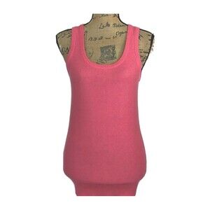 DKNY‎ Sweater XS Salmon Pink Silk Cashmere Bl Long Top Soft Donna Karan NY